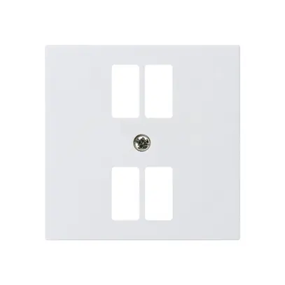 Plaque frontale kallysto pour prise 4×USB blanc 