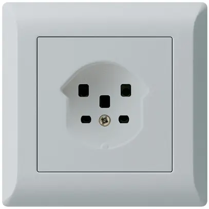 Prise ENC HA kallysto.line type 25 avec bornes enfichables gris clair 