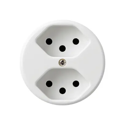 Insert pour prise basico 2×type 13 blanc avec sécurité enfants 