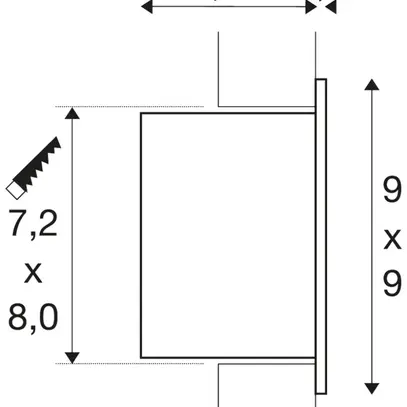 EB-LED-Decken-/Wandleuchte SLV FRAME BASIC 3W 140lm 2700K 90×90×55mm weiss 