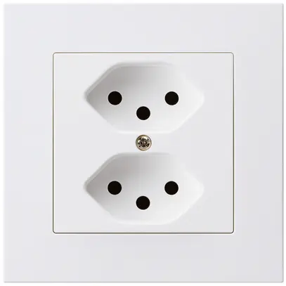 Prise ENC kallysto.pro 2×T13 blanc avec sécurité enfants 