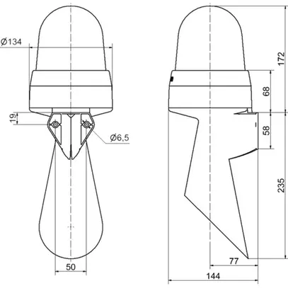 Segnalatore LED WERMA 435 115…230VAC giallo 