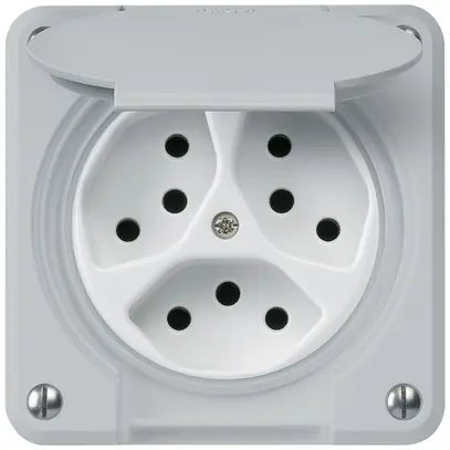 Presa INC robusto 3×tipo 13 grigio 