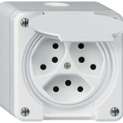 Presa AP robusto 3×tipo 13 bianco 