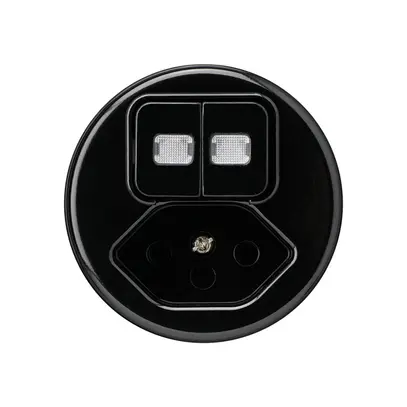 Inserto per combinazione luminosa basico 3+A-R/1L+tipo 13 nero 2 lenti 