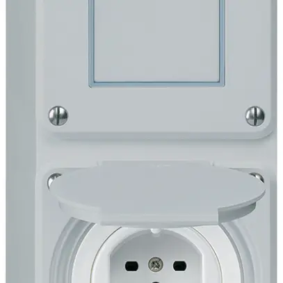 Combi AP 2×1 HA robusto schéma 3/type 15 bornes enfichables avec couvercle gris 