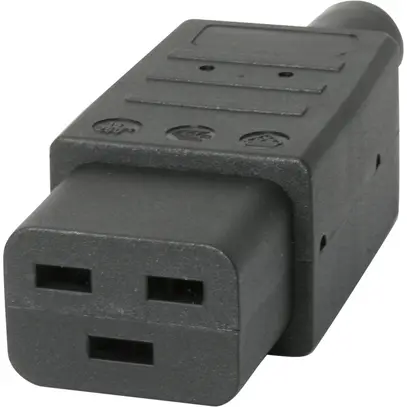 Prise d'appareils noir type IEC320-C19, 16A 