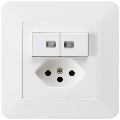 Combinazione luminosa INC 1/3+3/1P+T13 bianco kallysto.trend 2 lenti 