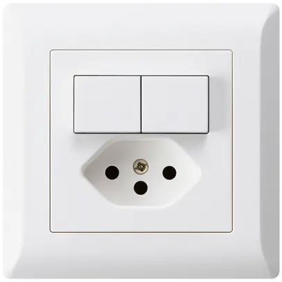 Combinazione INC 2×A-R/1P+T13 bianco kallysto.line 