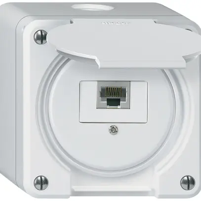 Scatola di raccordo AP robusto IP55 bianco 1×RJ45/s 