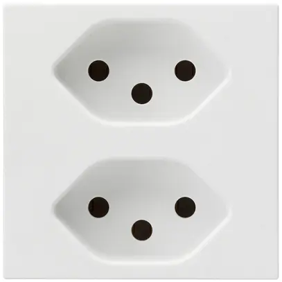 Presa per armadio a specchio Hager, 2×T13, D, bianco 