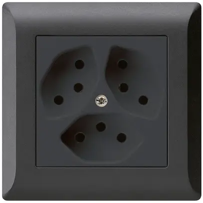 Prise ENC kallysto.line 3×T13 noir 