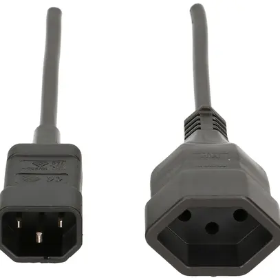 Câble d'appareil MAX HAURI Td 3×1mm² 2m noir fiche C14/T13 