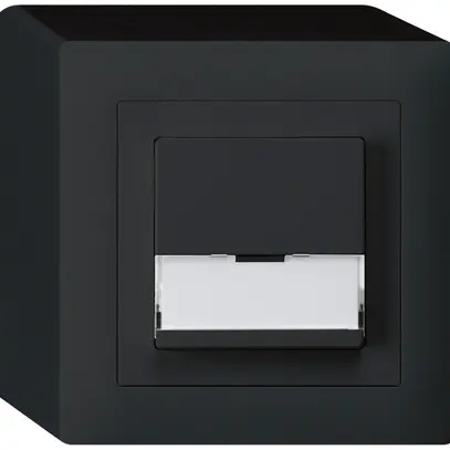 Tasto di suoneria AP A/1L kallysto nero con porta-etichetta 37×15mm 