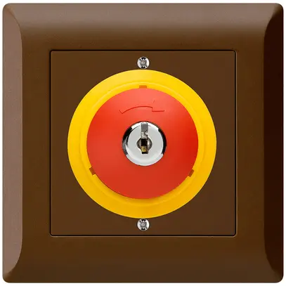 Contact pivotant à clé ENC kallysto.line ARRÊT D'URGENCE brun 