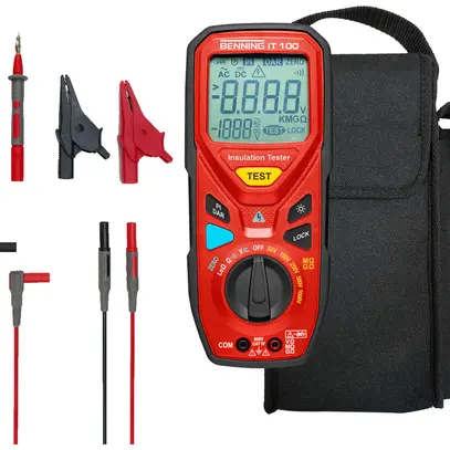 Verificatore d'isolamento Benning IT 100 1000VUC 200mA 0.03MΩ…20000MΩ 