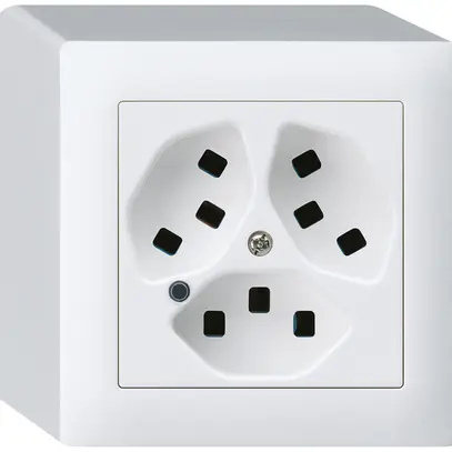 Presa AP Hager kallysto 3×T23 illuminato Q bianco ultra 