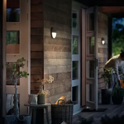 LED-Wandleuchte Capricorn PIR 6W 230V 600lm Ø214×78mm IP44 anthrazit 