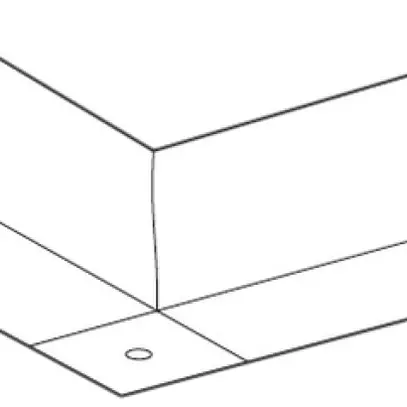 Raccordo a squadra Lytespan 3, alimentazione all'esterno, argento 