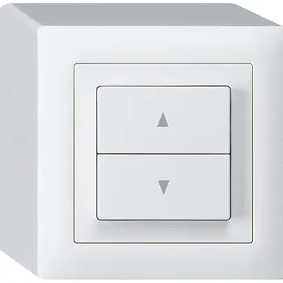 AP-Storenschalter kallysto weiss mit 2 Funktionstasten Steckklemmen 