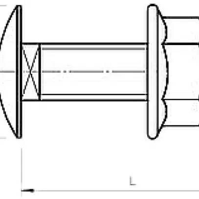 Vis tête bombée Bettermann M6×16 zingué à chaud par immersion 