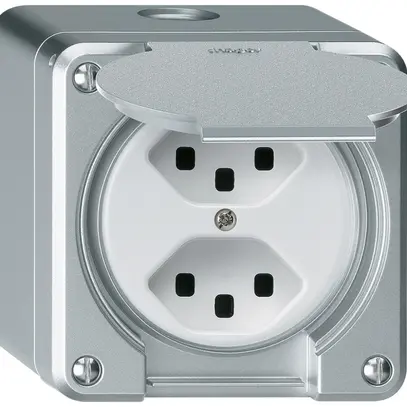 Presa AP robusto 2×tipo 23 alluminio 