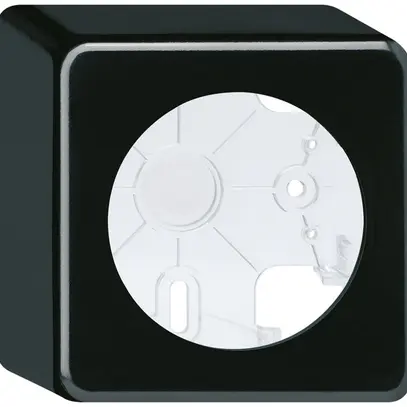 Scatola AP basico nero h=54mm Ø58mm 