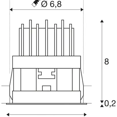 Plafoniera LED INS SLV HORN MAGNA DL 7.7W 400lm 3000K 25° 68mmØINS ne/or 
