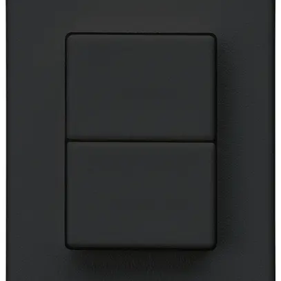 Interruttore a pulsante 2× AMD Hager FLF 10A/250V 3/1L nero 