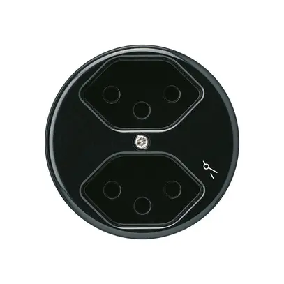 Inserto per presa basico 2×tipo 13/1 nero con protezione bambini 