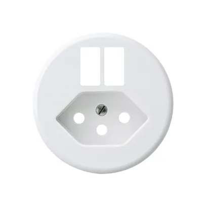 Disque frontal basico H p.prise 2×USB & type 13 blanc 