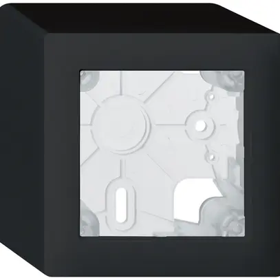 Boîtier AP kallysto noir h=64mm 