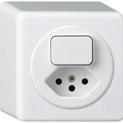 Combinazione AP basico 3+tipo 13 bianco 