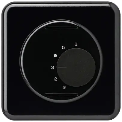 Kit frontal ENC BASICO noir pour thermostat d'ambiance sans interrupteur 
