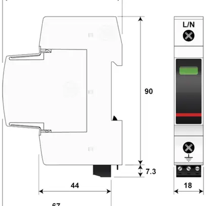 Überspannungsableiter  Citel DAC50VGS-10-275, Typ 2+3, 1-polig 
