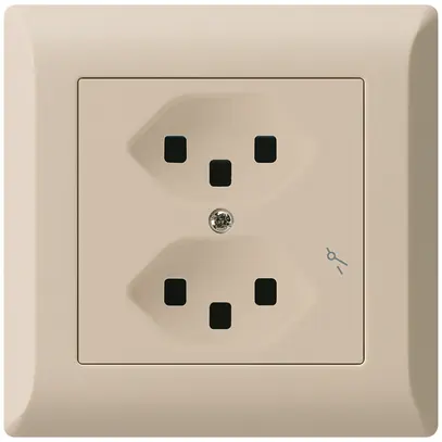 Presa INC Hager kallysto.line 2×T23 1×S C beige 