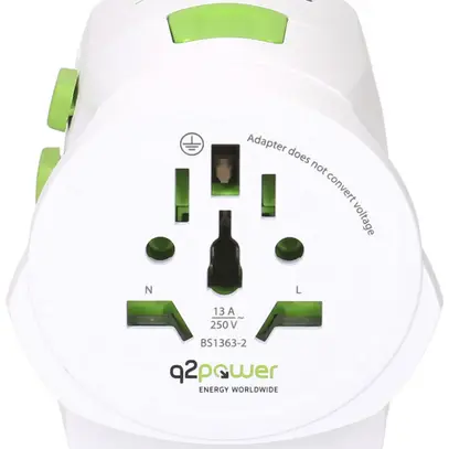 Spina d'adattazione MH q2power QDAPTER LIGHT USB AC WORLD 