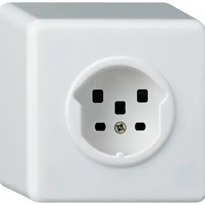 Prise AP basico T25 blanc bornes à vis 