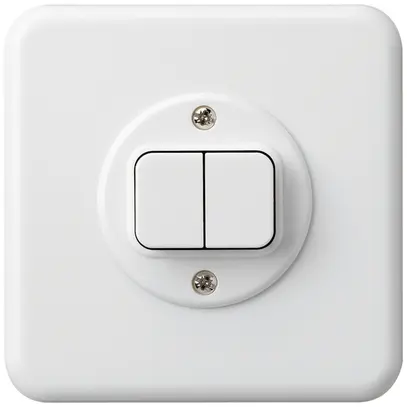 Contact à poussoir ENC basico C+C/1L blanc 