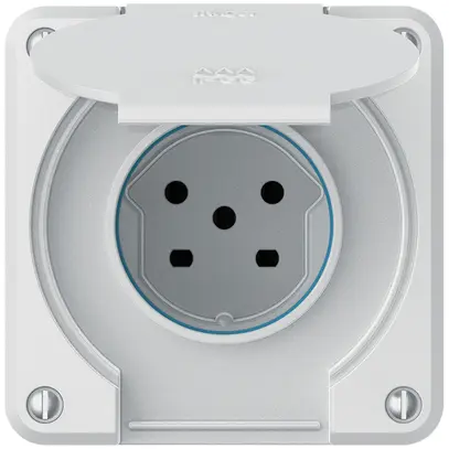 UP-Steckdose robusto 1×Typ 15 IP55 weiss 
