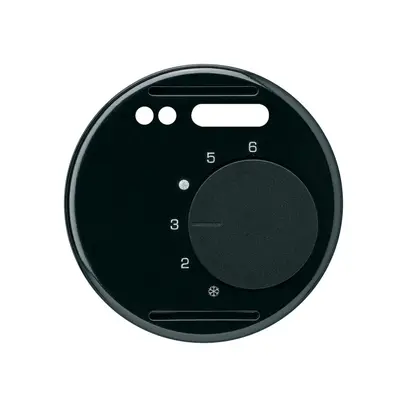 Disque frontal ENC BASICO noir pour thermostat d'ambiance plancher chauffant 