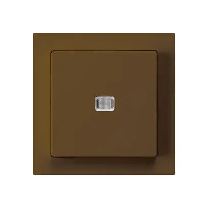 Contact à poussoir lumineux ENC kallysto ARK 2L brun 
