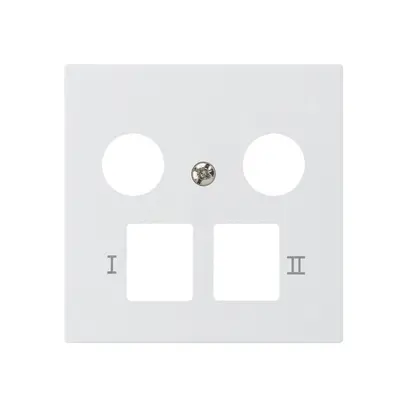 Plaque frontale kallysto pour R&M HWS blanc 2 trous multimédia 