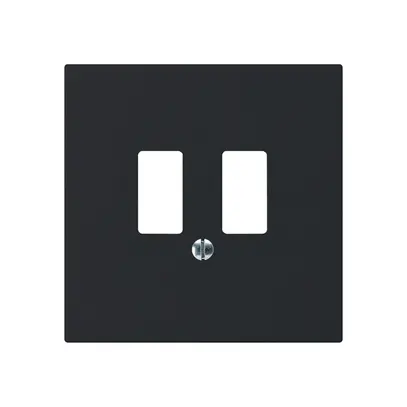 Plaque frontale kallysto pour prise USB noir 