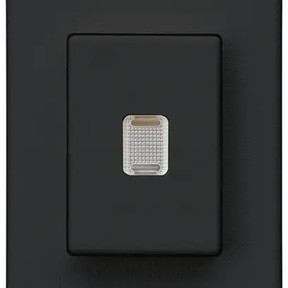 Poussoir INC Hager FLF 10A/250V 0/1L illuminé noir 