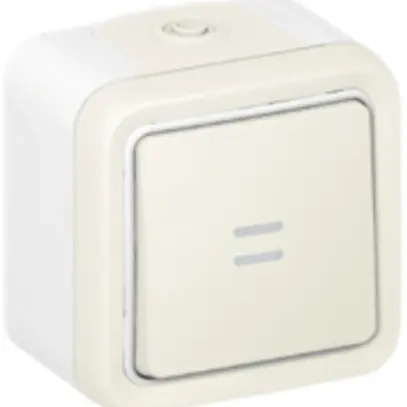 Interruttore a bilico lum. AP PLEXO 3/1L bianco orientamento 