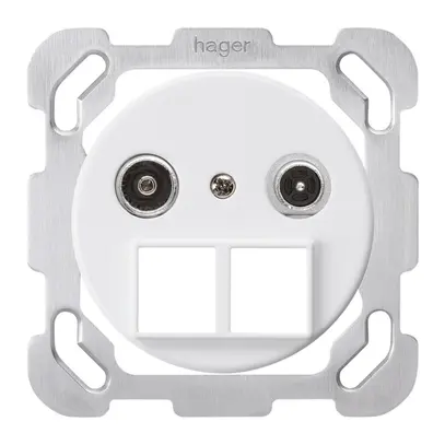 Prise multimédia ENC basico TV-R montage B 23dB 2GHz blanc 