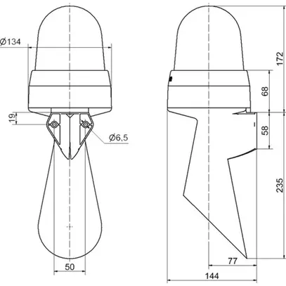 Avertiseur LED WERMA 434 24VAC/DC jaune 
