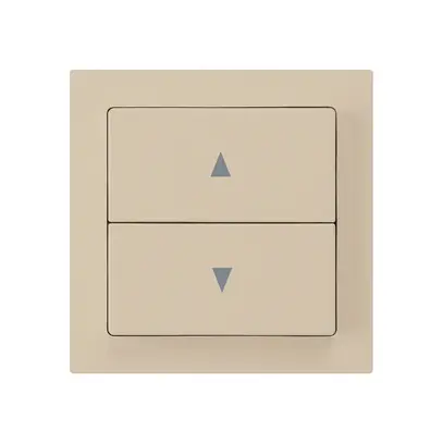 Poussoir pour stores kallysto beige avec 2 touches bornes enfichables 