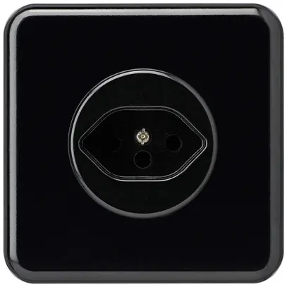 Prise ENC basico type 13 noir sans sécurité enfants 